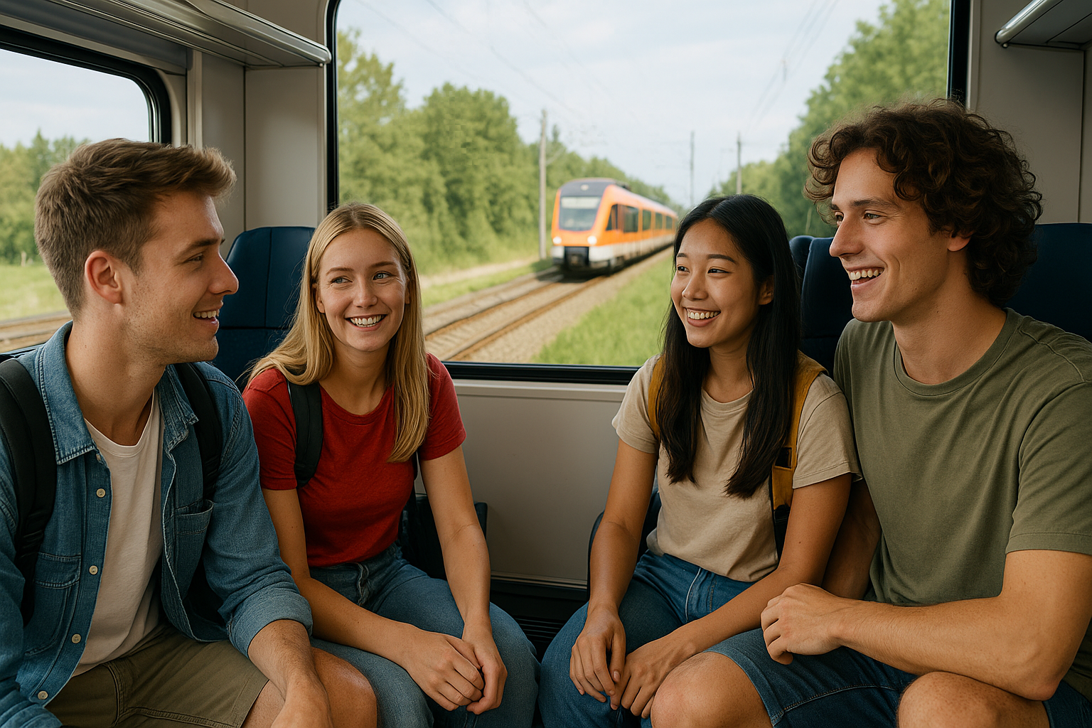 Junge Menschen auf Interrailreise